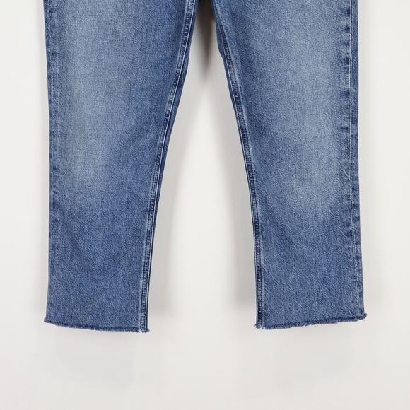 Agolde High Rise Straight Leg Riley Crop Raw Hem Denim Jean Size 27 - Picture 5 of 9